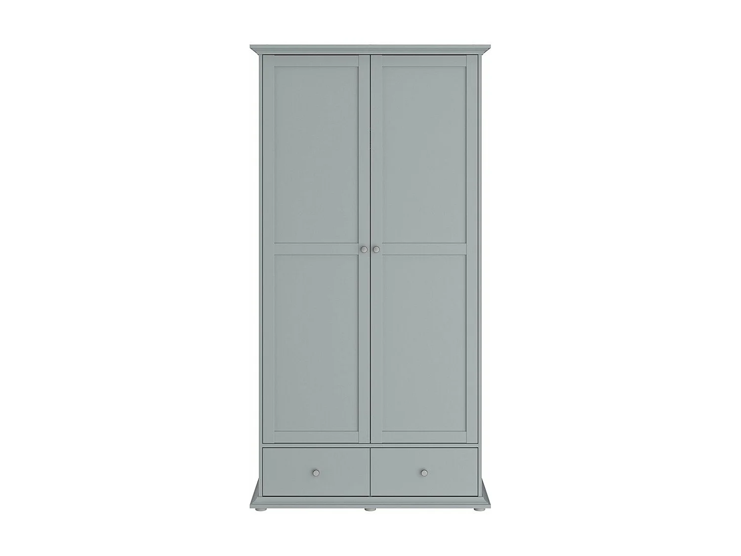 Kleiderschrank 2 Türen 2 Schubladen mit Kleiderstange L104 cm - Margaux