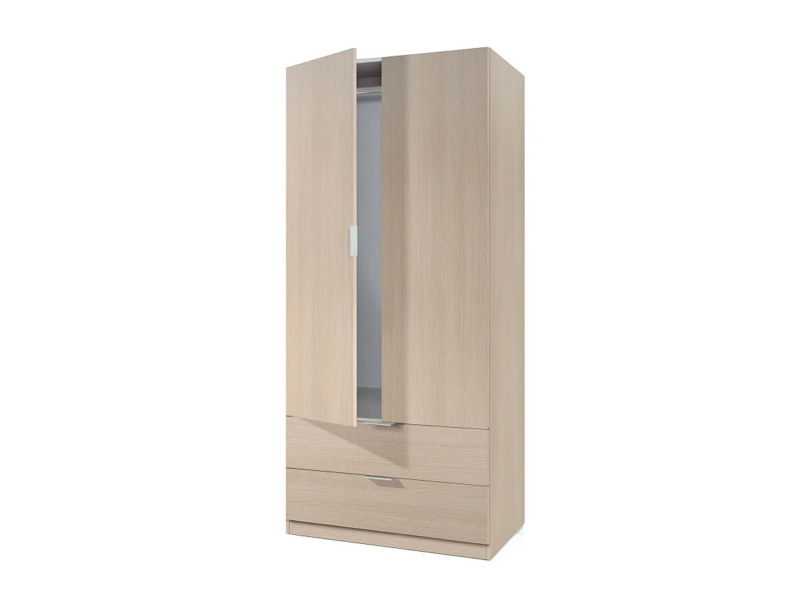 Armario ropero FANNY L81 x H180 cm Madera Escandinava Moderna
