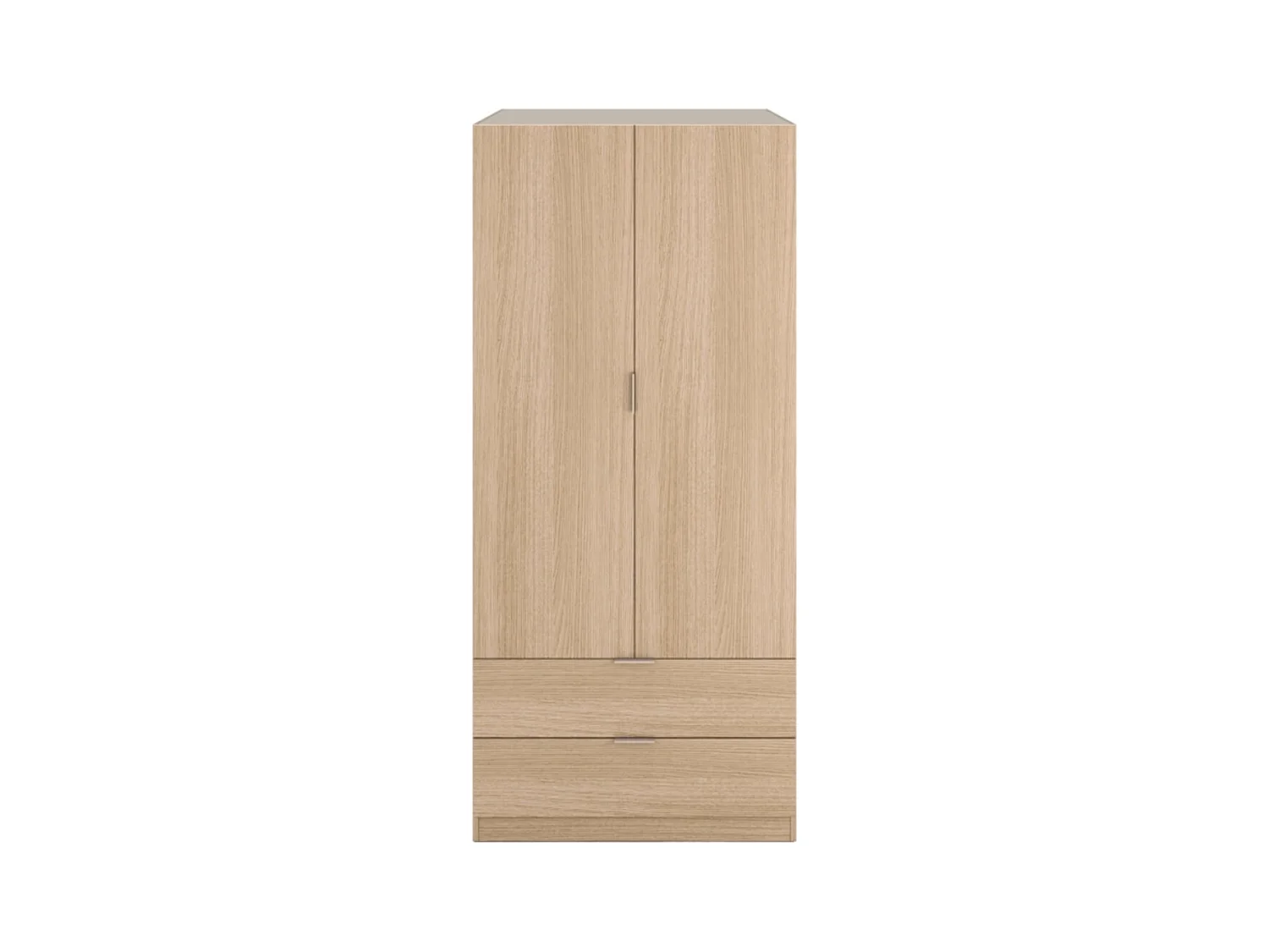 Armoire penderie 2 portes + 2 tiroirs L81 x H180 cm