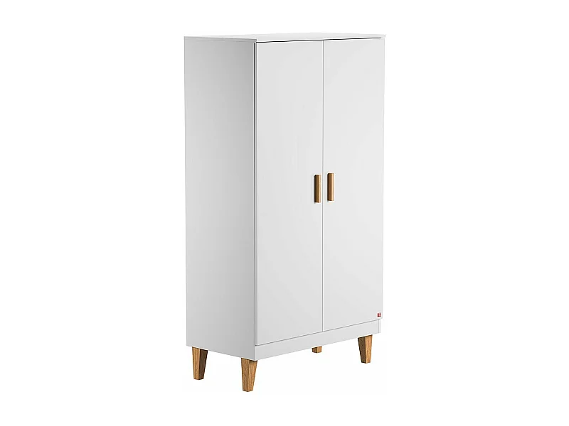 Armoire 2 Portes avec 2 Étagères et 1 Penderie L100 x H186.5 cm - Lounge