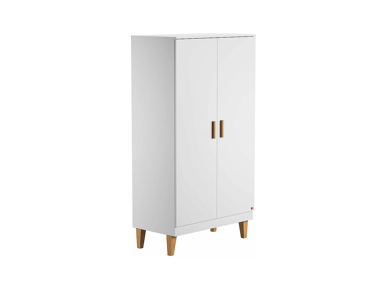 Kleiderschrank mit zwei Türen, zwei Regalen und einer Kleiderstange L100 x H186.5 cm - Lounge
