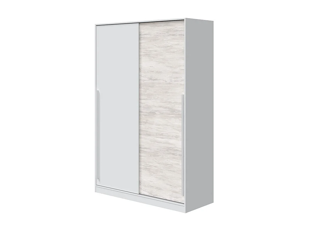 Armario 2 puertas correderas aglomerado blanco 200x120x50cm