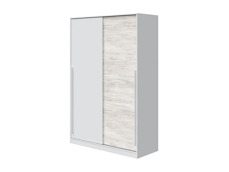 Armario 2 puertas correderas aglomerado blanco 200x120x50cm