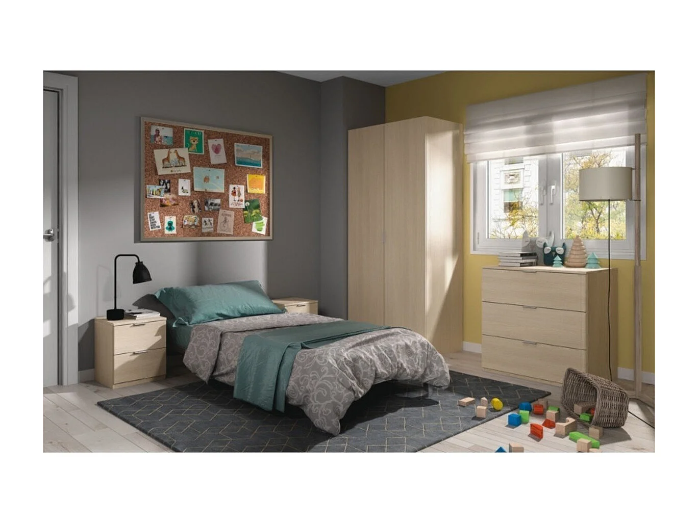 ARMARIO 2 PUERTAS 180X81X52 CM ROBLE