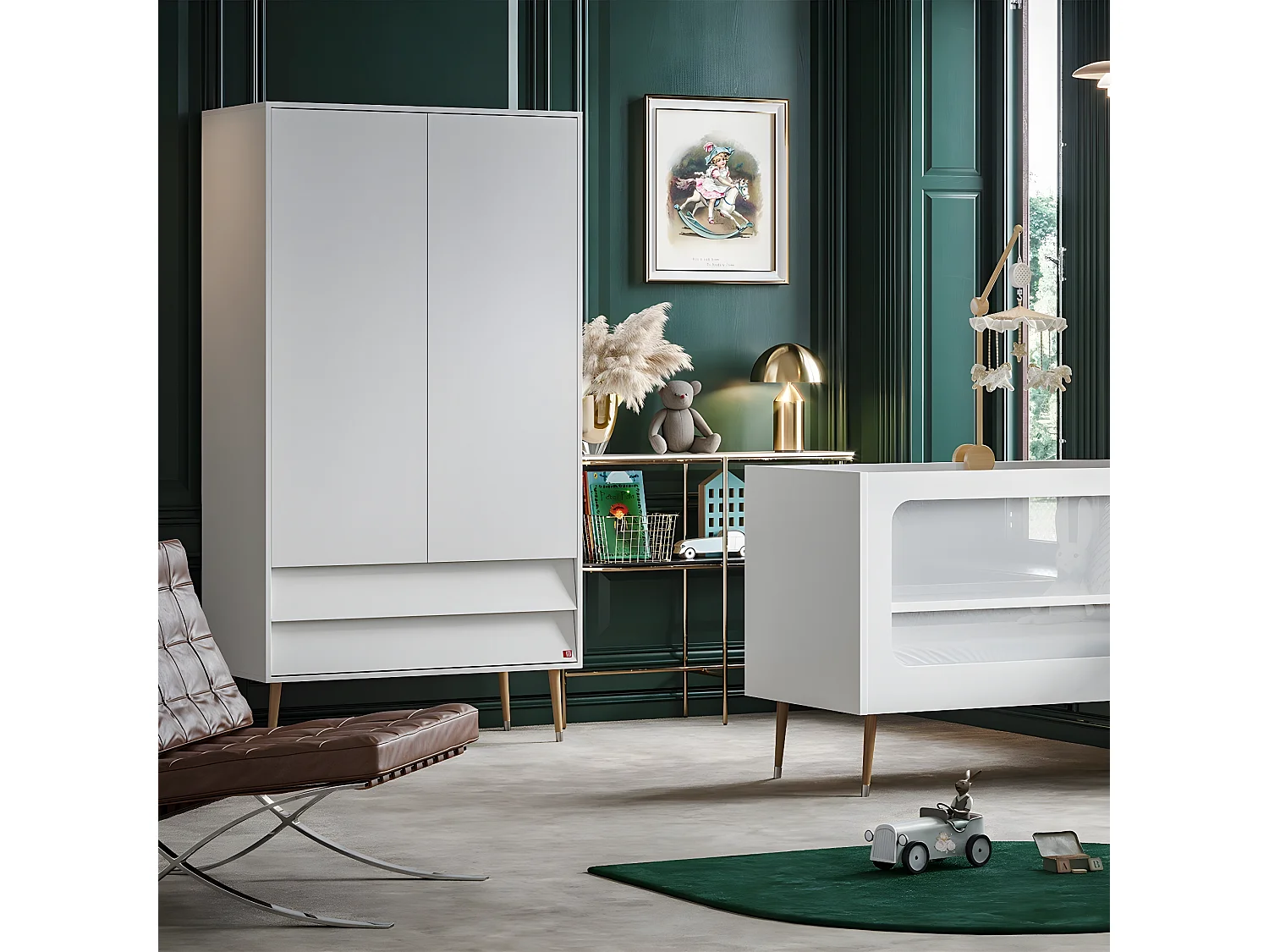 Kast 2 Deuren 2 Laden L100 x H191 cm - Bosque