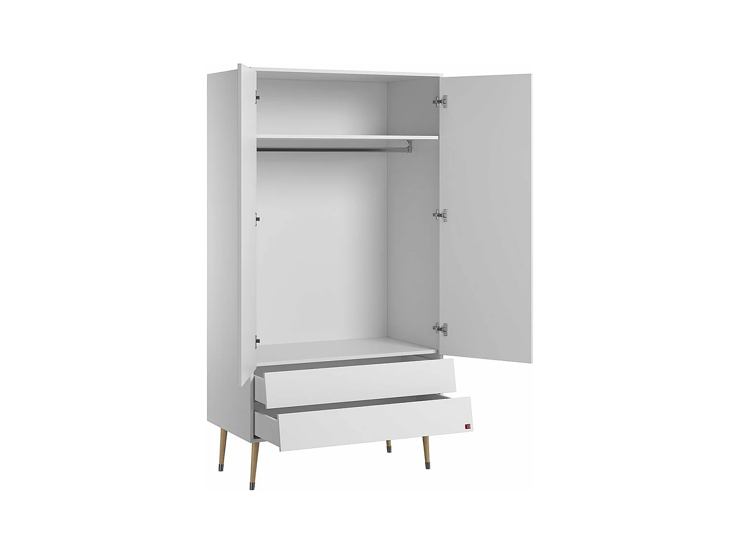 Armoire 2 Portes 2 Tiroirs L100 x H191 cm - Bosque