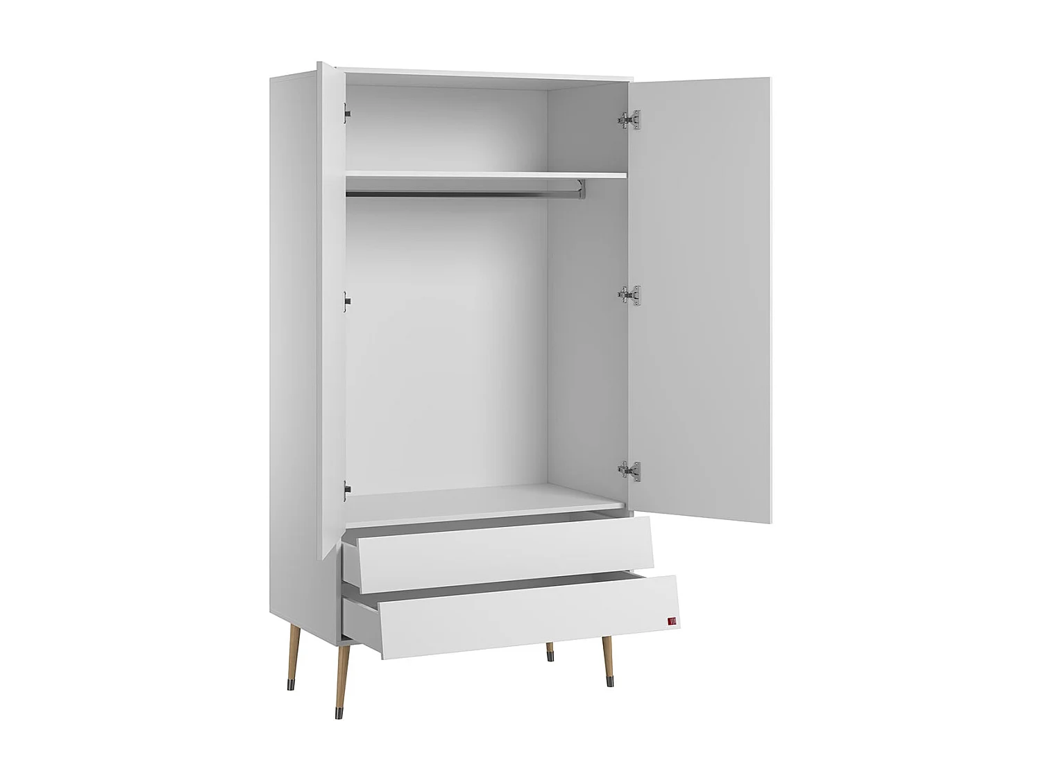 Armoire 2 Portes 2 Tiroirs L100 x H191 cm - Bosque