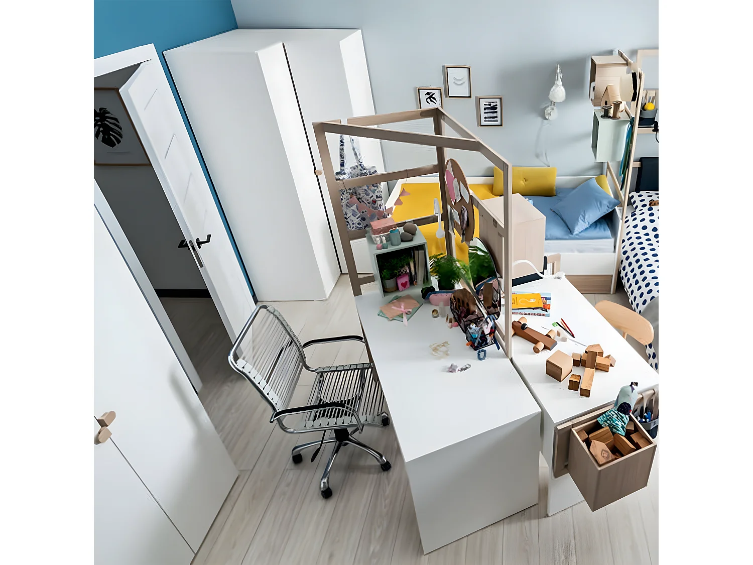 Eckschrank Weiß 2 Türen - Stige