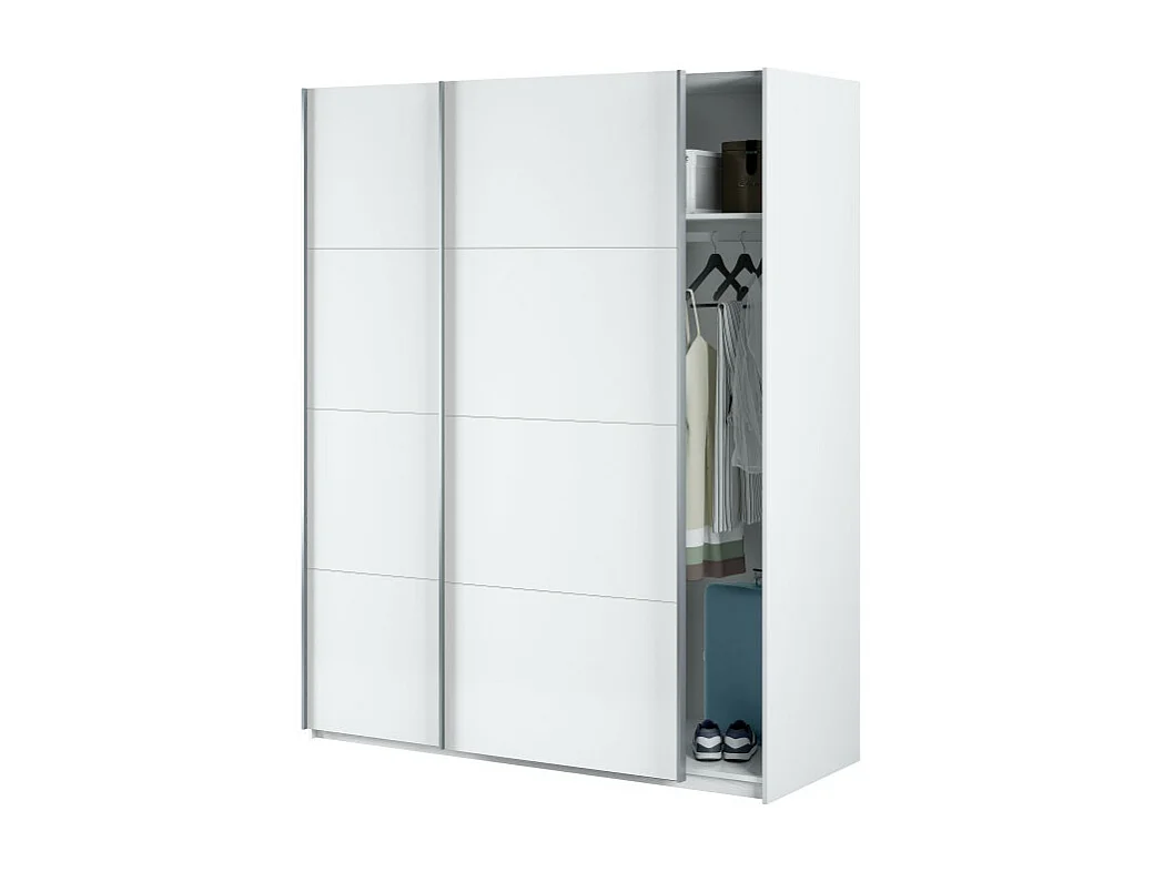 Armario puertas correderas aglomerado blanco 200x150x60cm