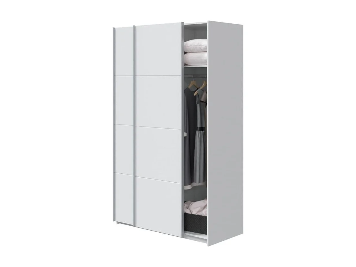 Armario puertas correderas aglomerado blanco 200x150x60cm