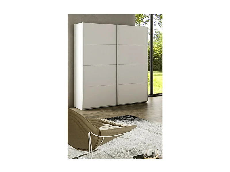 Armoire penderie 2 portes coulissantes L150 x H200cm