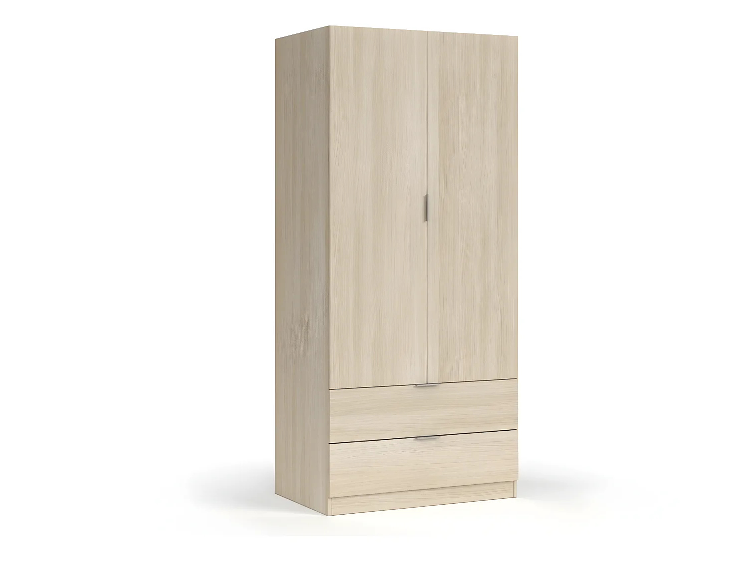 Armoire penderie 2 portes + 2 tiroirs L81 x H180 cm