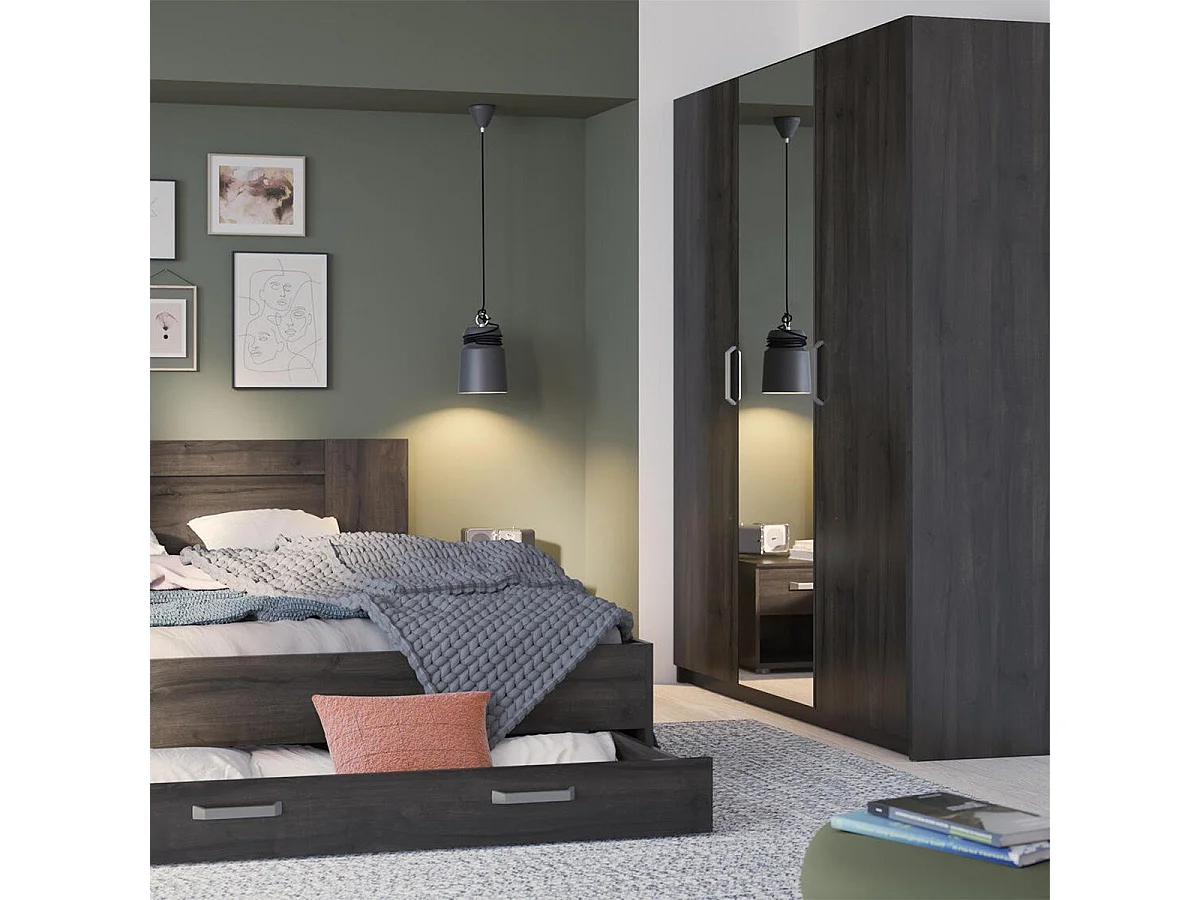 Armario 3 Puertas con Espejo L133,5 x H191,5 cm - Richmond