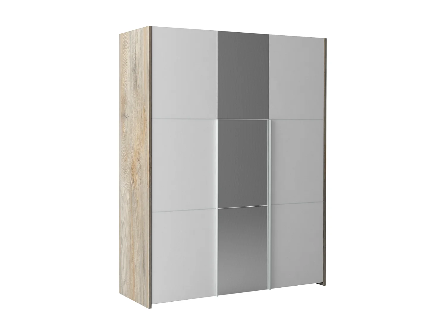 Dressing 3 Portes avec Miroir L162cm x H208cm - Prado