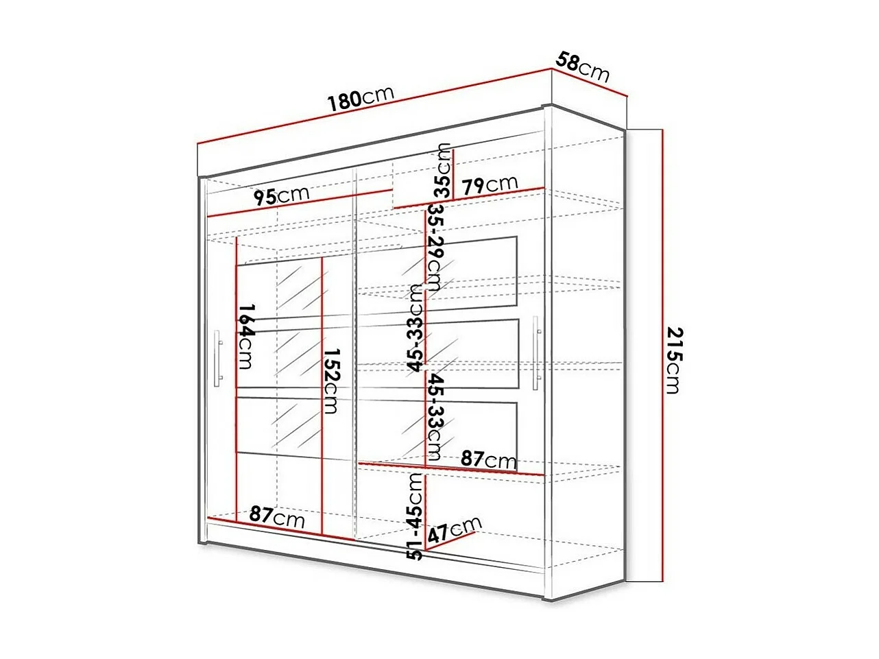 Roupeiro Closico 101, Número de prateleiras: 5, 22x18x6cm