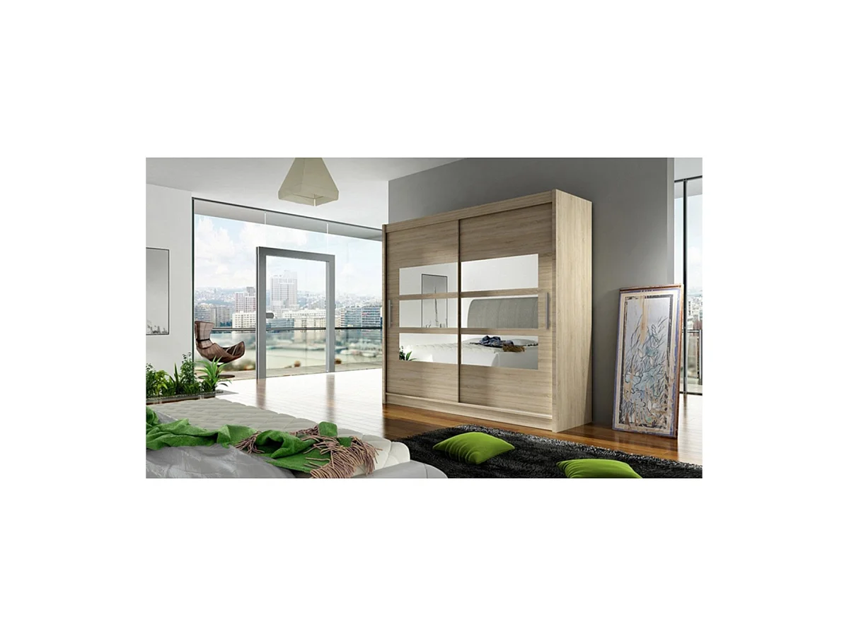 Armoire 2 portes avec miroir Koop