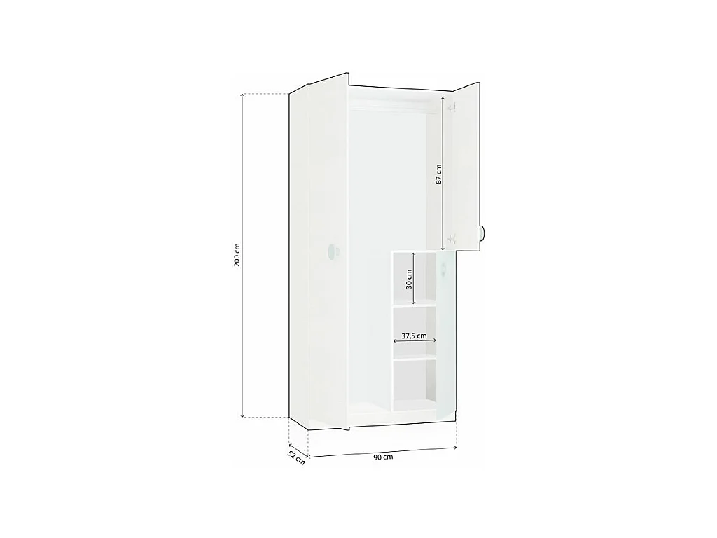 Armario juvenil de 3 puertas Enjoy