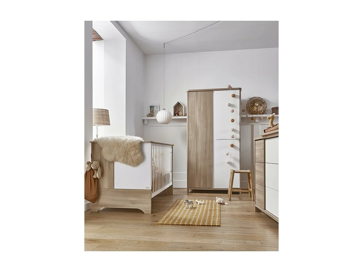 Armoire 3 portes Chêne du bocage Sacha - Fabrication Française