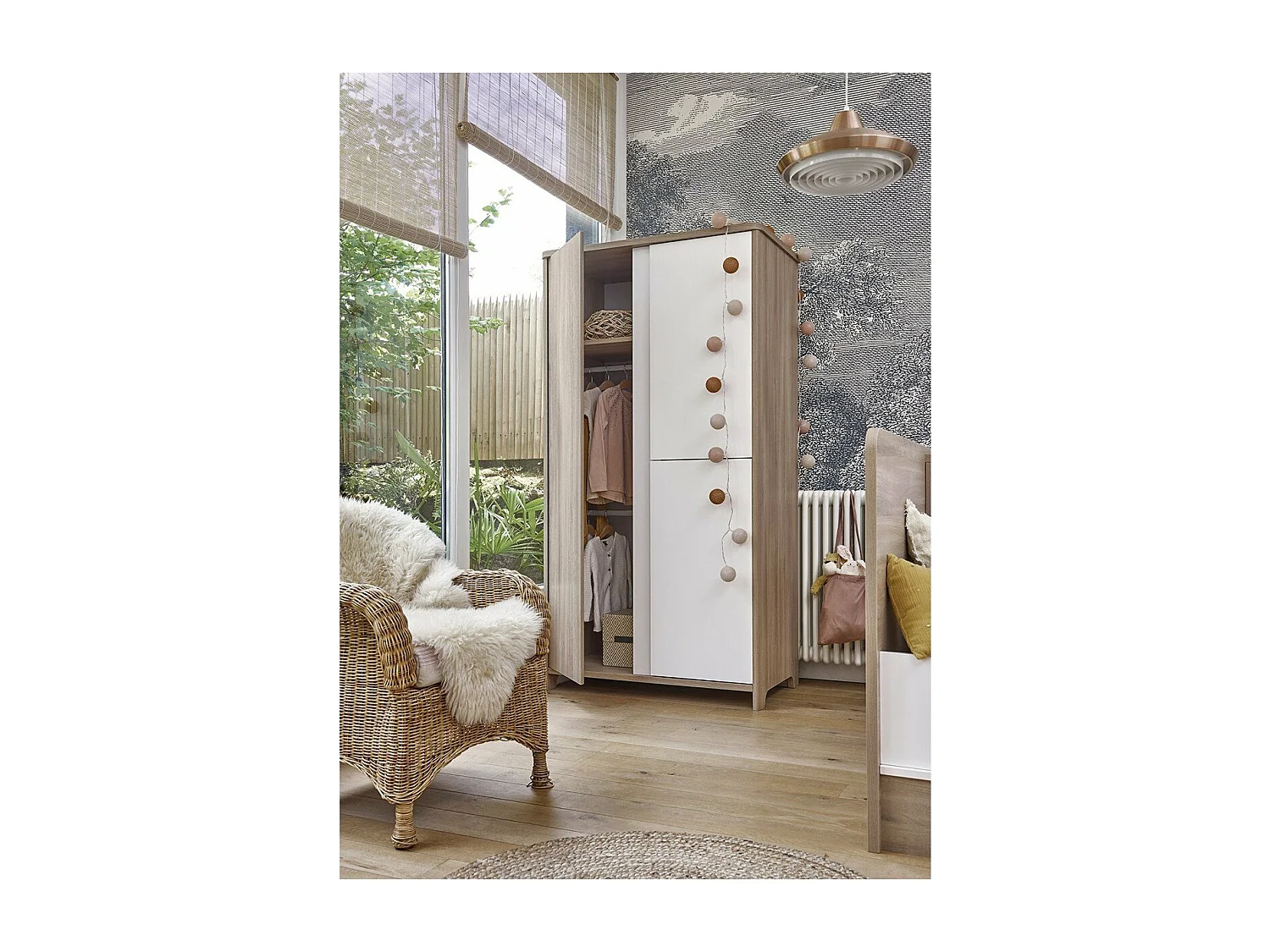 Armoire 3 portes Chêne du bocage Sacha - Fabrication Française