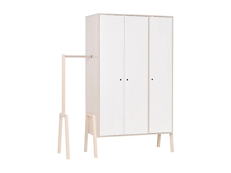 Armadio 3 porte, 5 ripiani, 1 appendiabiti e 1 porta cappotti - SPOT