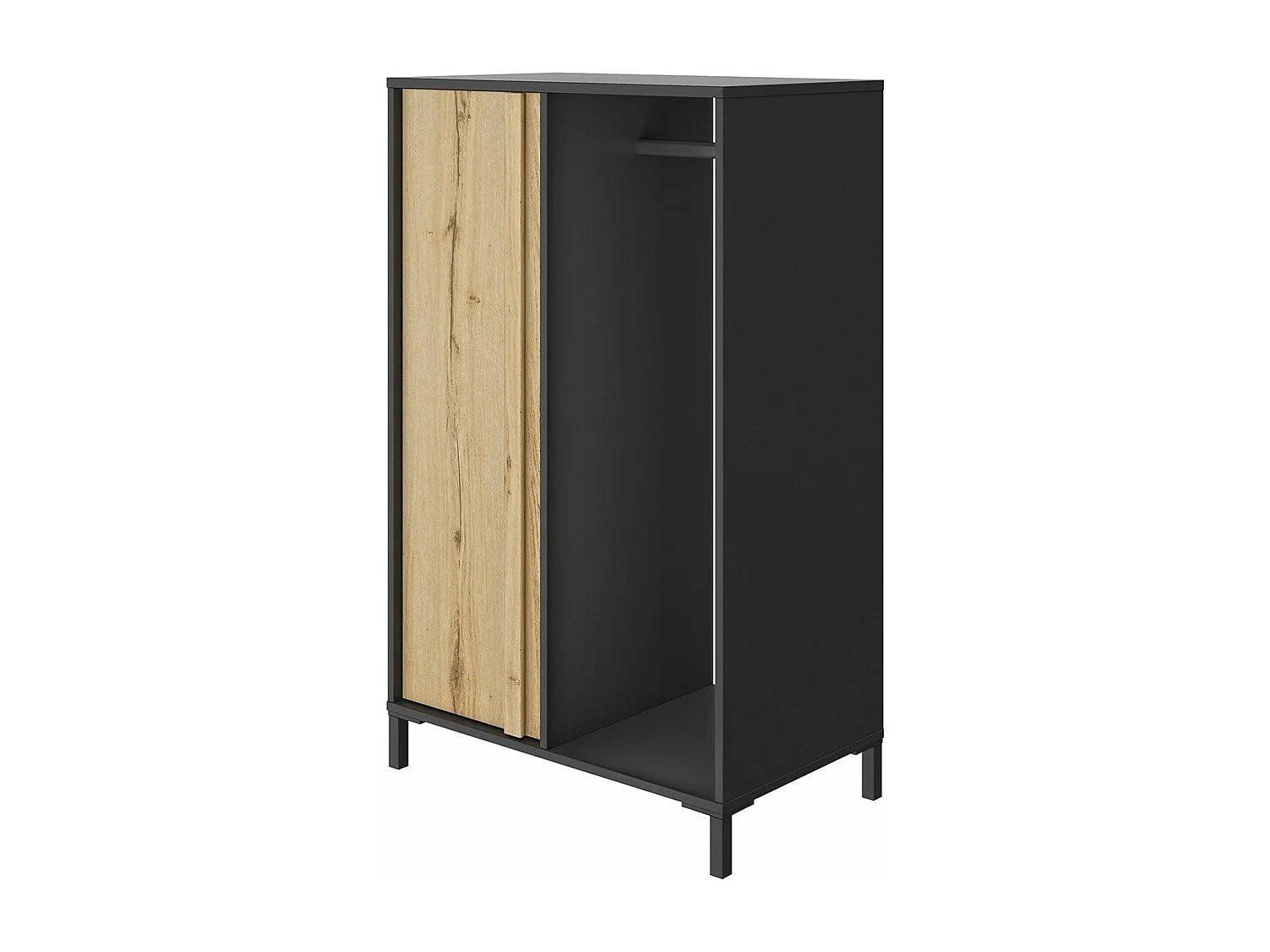 Garderobe 1 Tür mit Kleiderstange MIMIZAN - Französische Herstellung