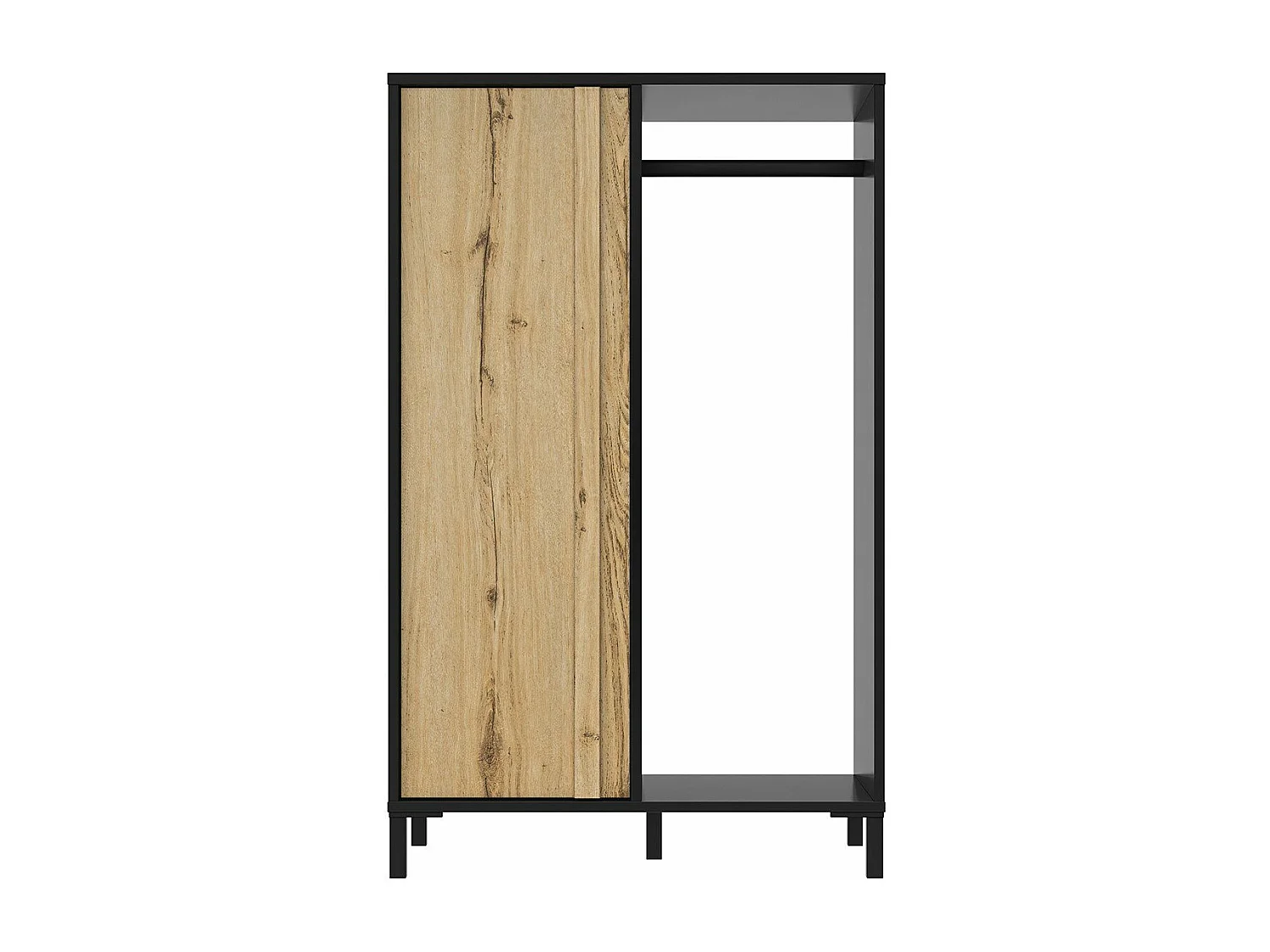 Garderobe 1 Tür mit Kleiderstange MIMIZAN - Französische Herstellung