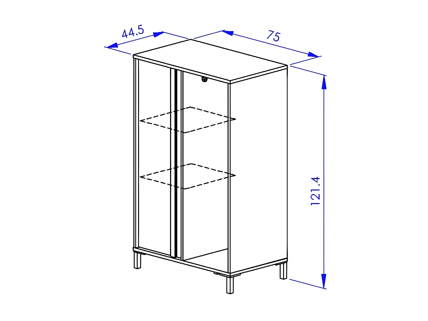 Garderobe 1 Tür mit Kleiderstange MIMIZAN - Französische Herstellung