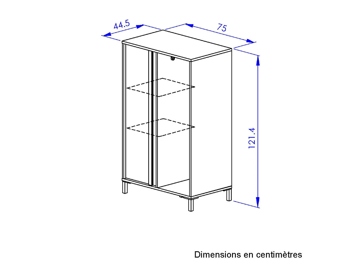 Vestiaire 1 porte avec penderie MIMIZAN - Fabrication Française