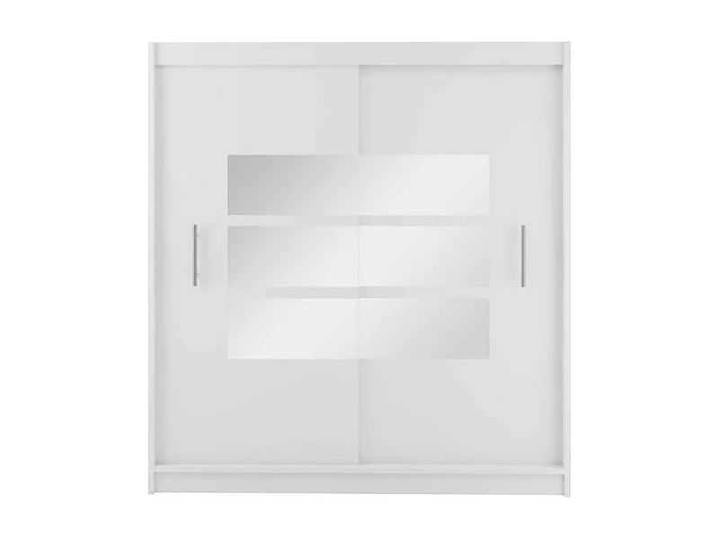 Armario Closico 101, Blanco, 215x180x58cm, Puertas de armario: Correderas
