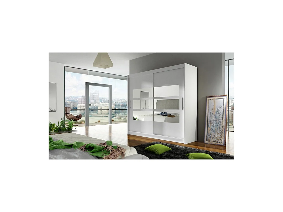 Armoire 2 portes avec miroir Koop