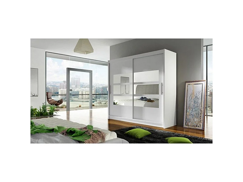 Armoire 2 portes avec miroir Koop