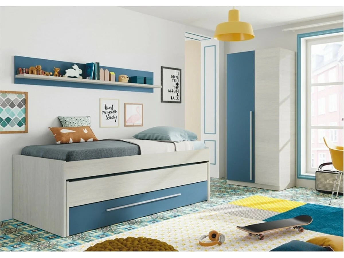 Armoire penderie enfant 2 portes L90 x H200 cm