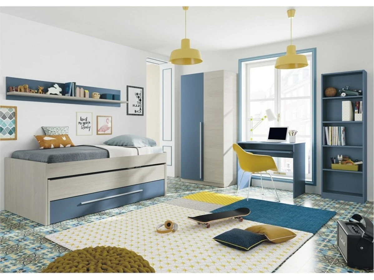 Armoire penderie enfant 2 portes L90 x H200 cm