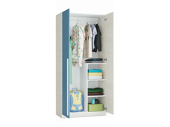 Armoire penderie enfant 2 portes L90 x H200 cm