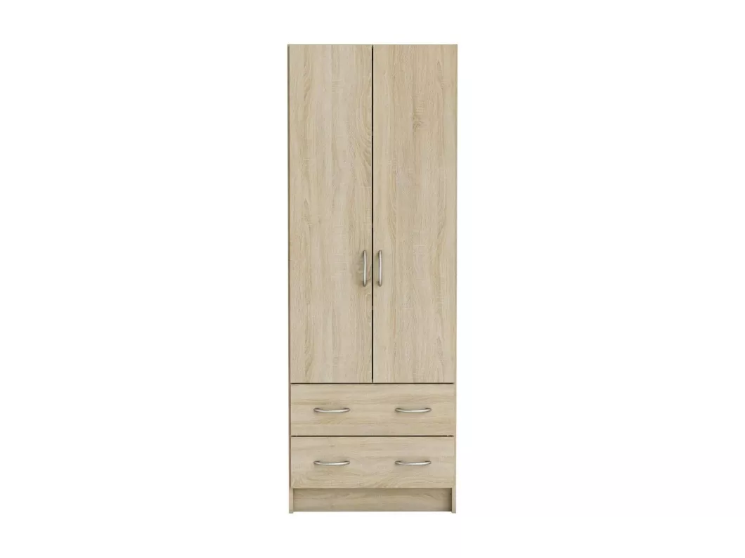 Kauf Unique Kleiderschrank 2 Türen 2 Schubladen, Holzdekor - L60,9 cm - Dual