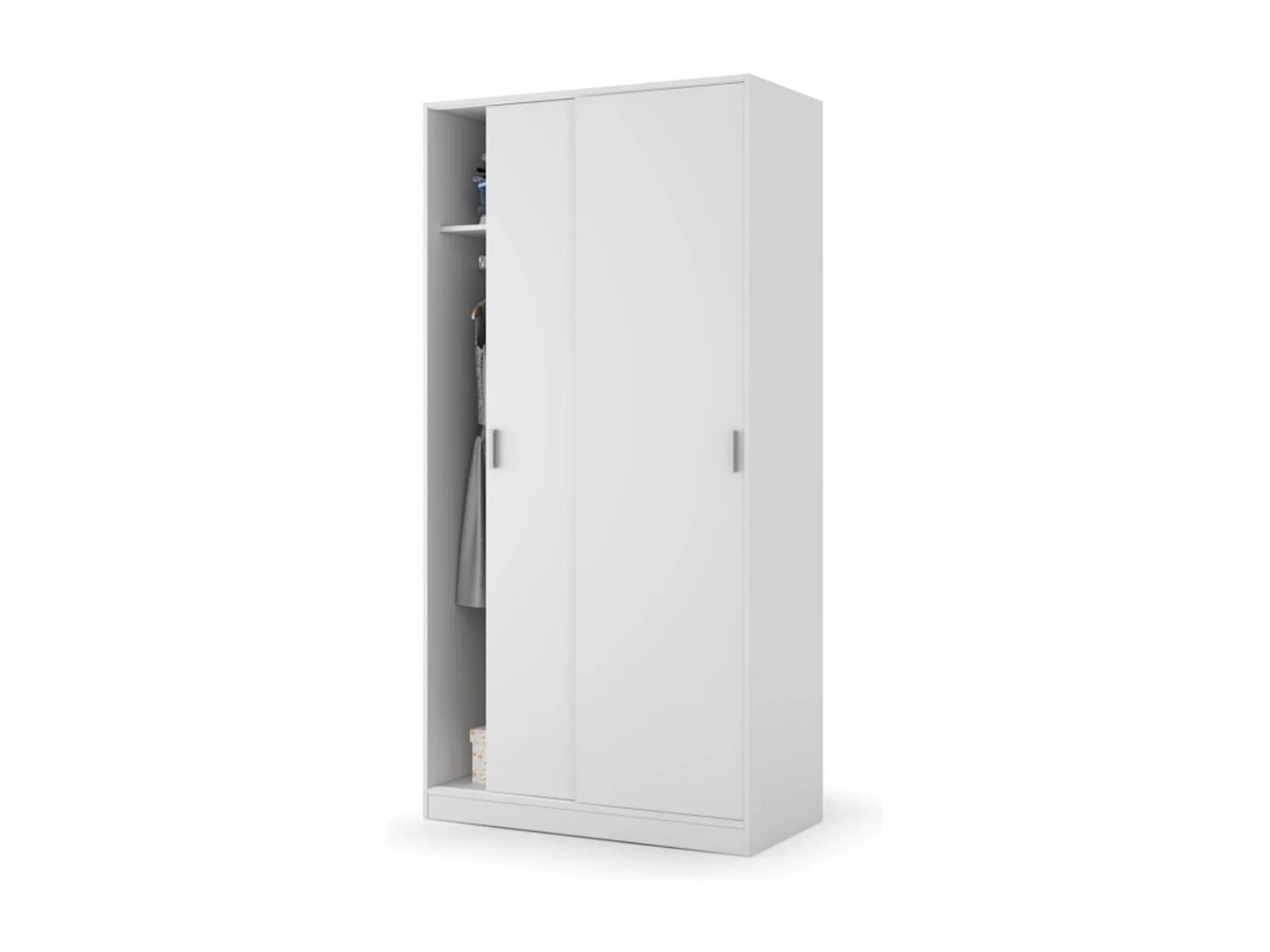 Máximo de 2 roupeiros com portas de correr Artik White (Branco mate)