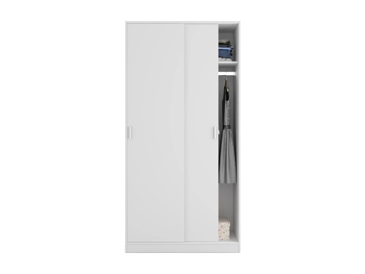 Máximo de 2 roupeiros com portas de correr Artik White (Branco mate)