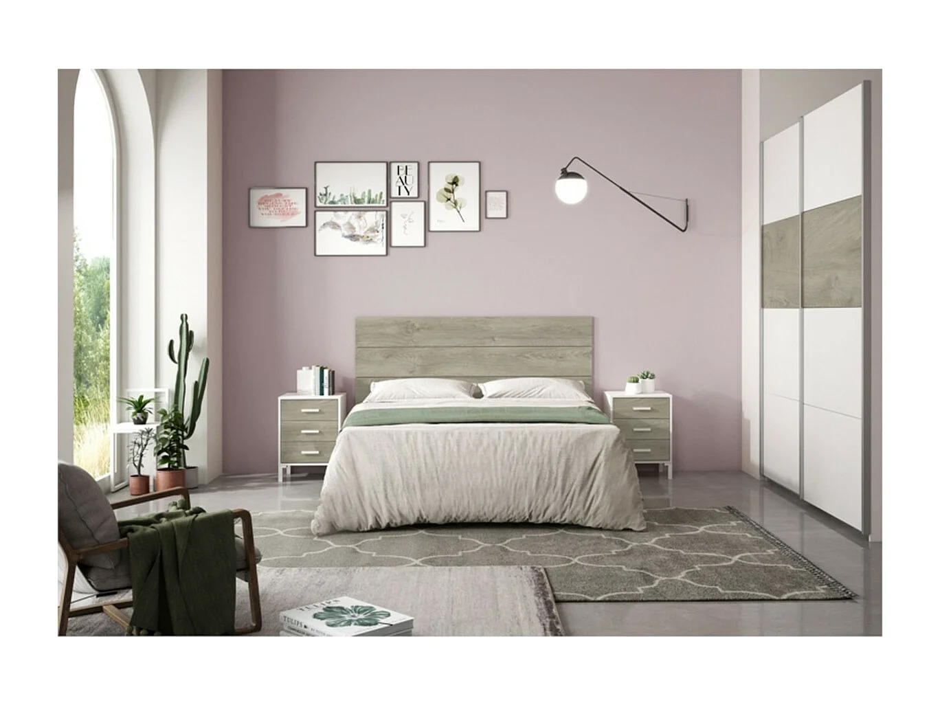 Roupeiro Bicolor Com 2 Portas De Correr Merlin