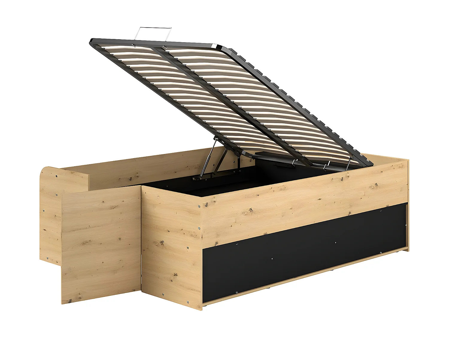 Bett mit Unterbett und Schublade - 140x190/200 cm - Travel