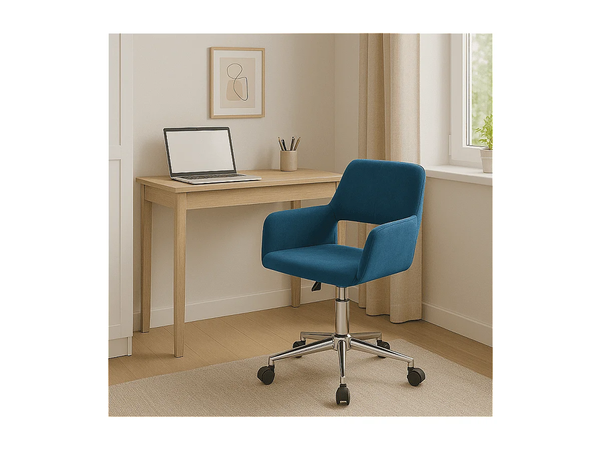 Verstelbare fluwelen bureaustoel - Ross