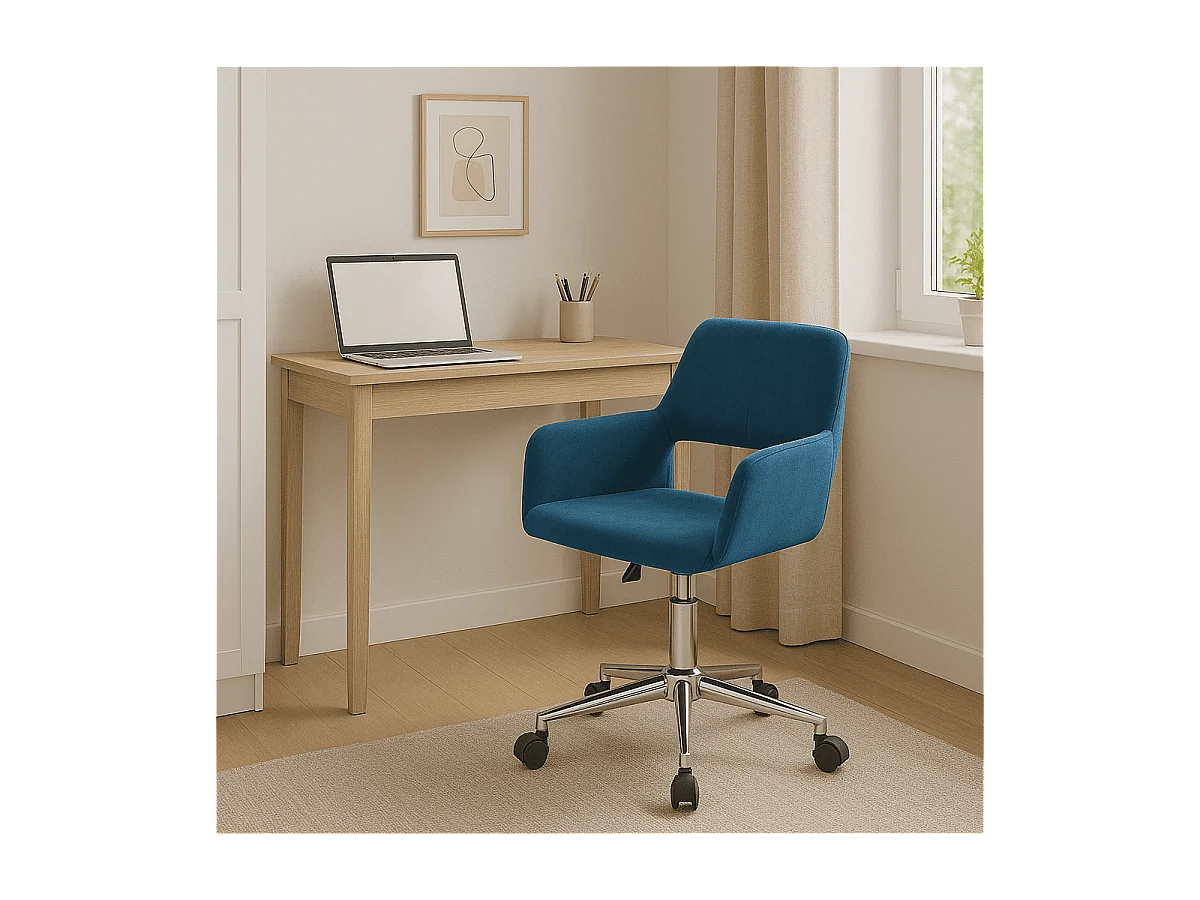 Verstelbare fluwelen bureaustoel - Ross