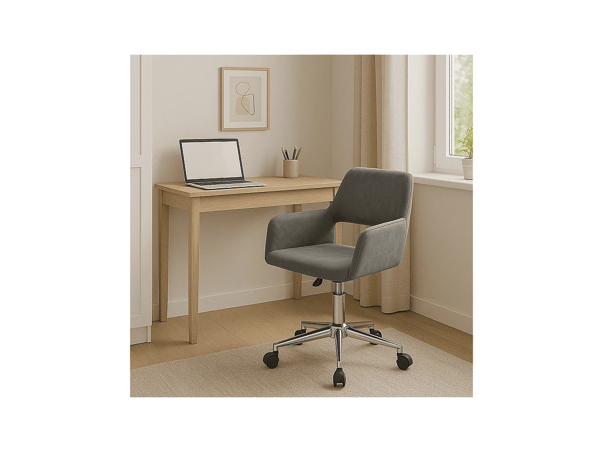 Silla de escritorio de terciopelo ajustable