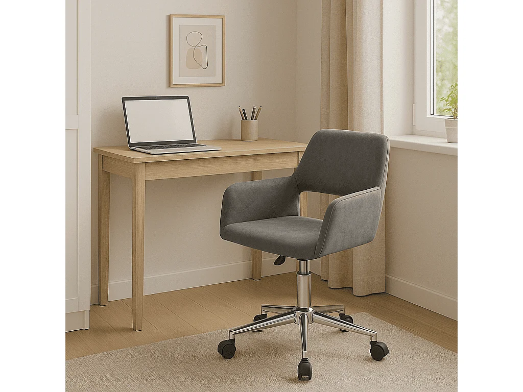 Chaise de bureau en velours ajustable - Ross