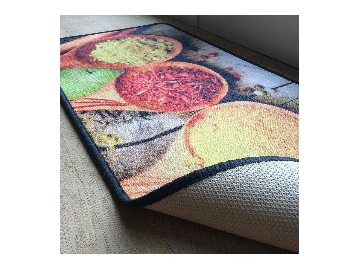 Tapis de cuisine motif Epices