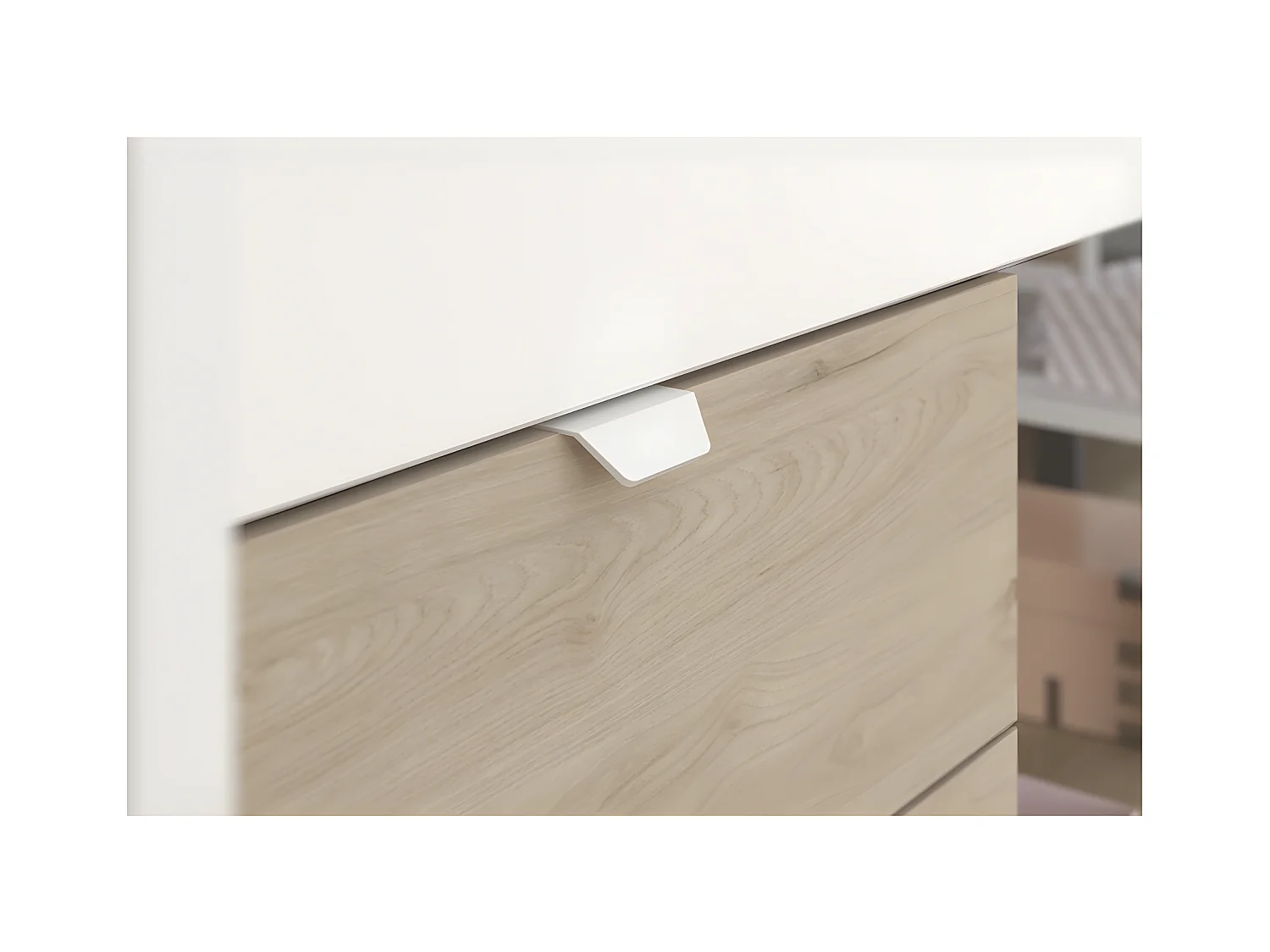 Lit mi-haut avec 2 Tiroirs et Toboggan 90x200 cm - Tobo