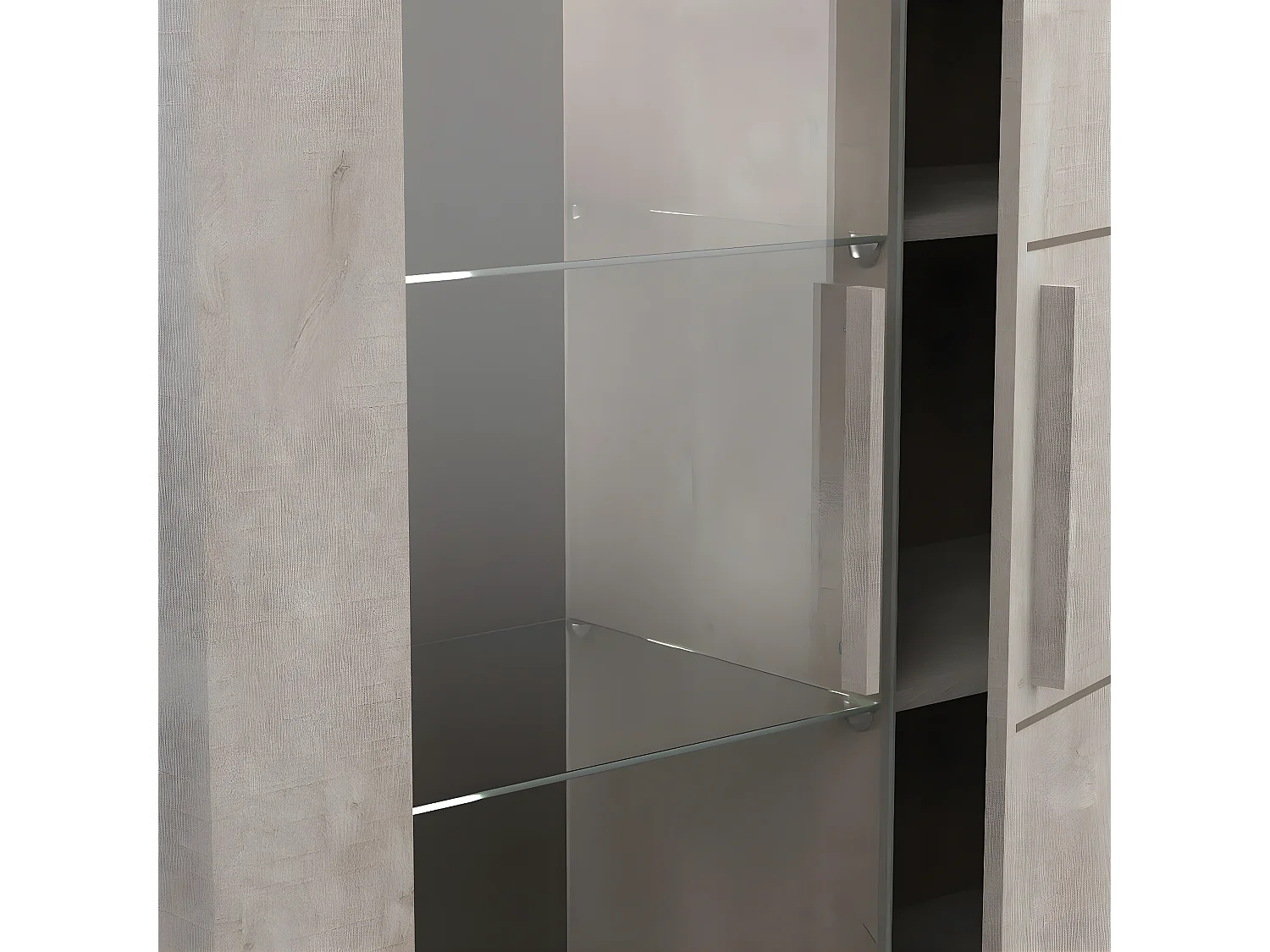 Vaisselier 2 Türen Eiche Dekor L114 x H175,8 cm - Antibes