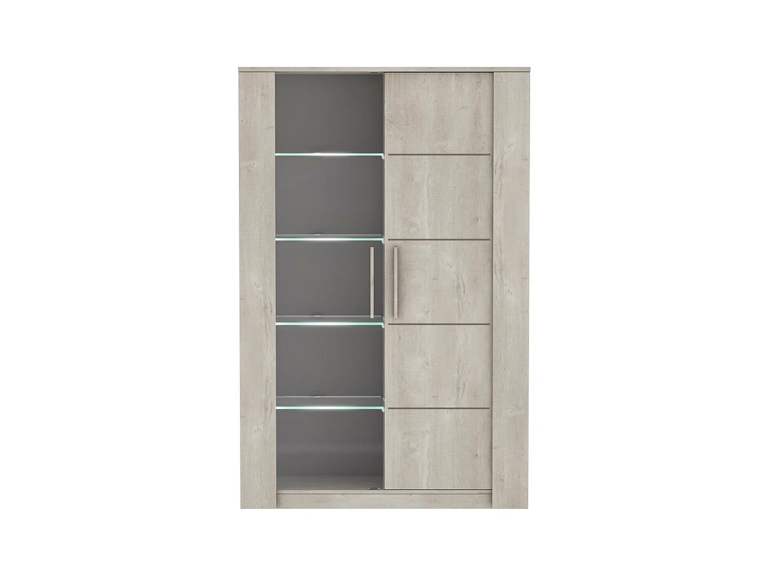 Vaisselier 2 Portes Décor Chêne L114 x H175,8 cm - Antibes