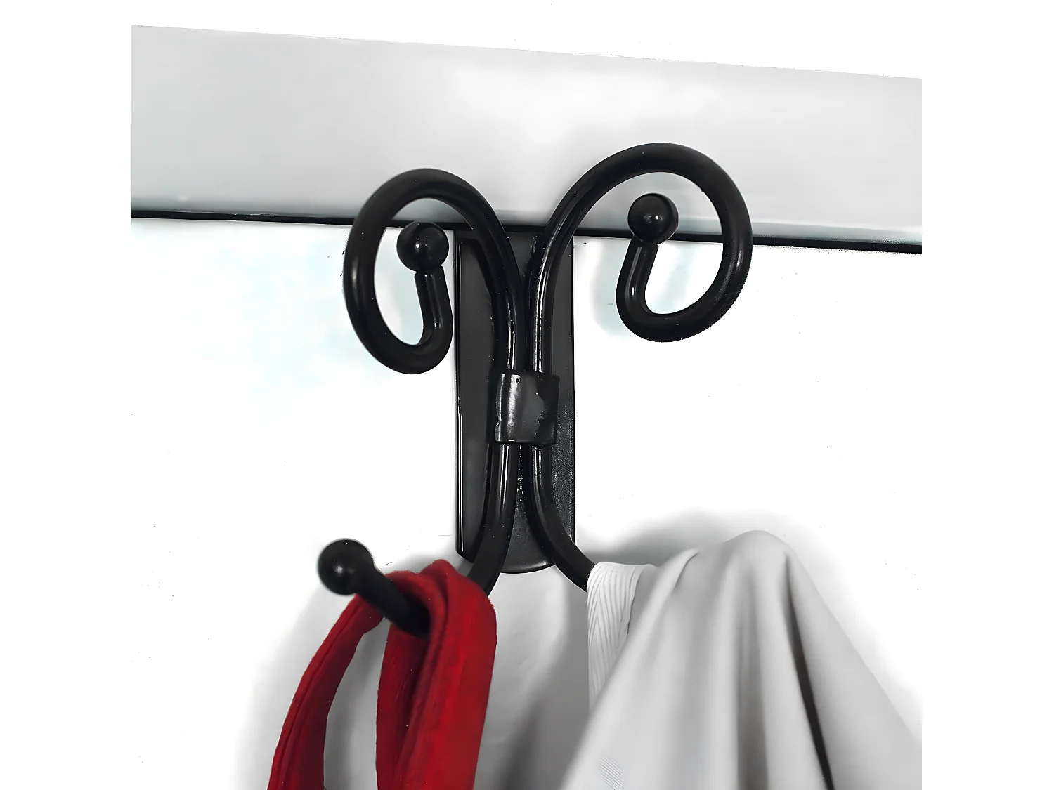 Kleiderhaken für Tür imitiertes Schmiedeeisen - 2er Pack