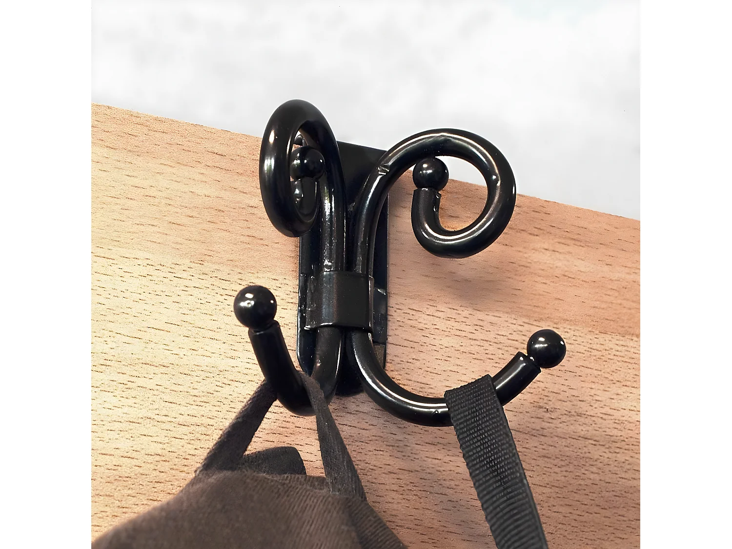 Kleiderhaken für Tür imitiertes Schmiedeeisen - 2er Pack