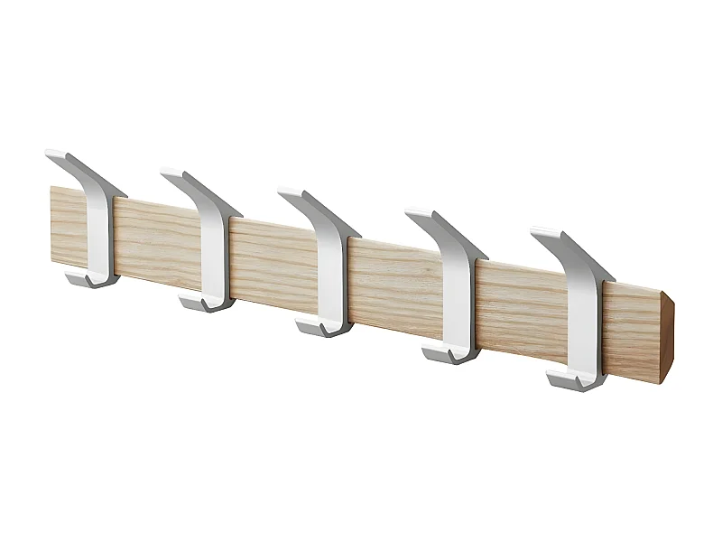 Wandgarderobe mit 5 Haken aus Esche